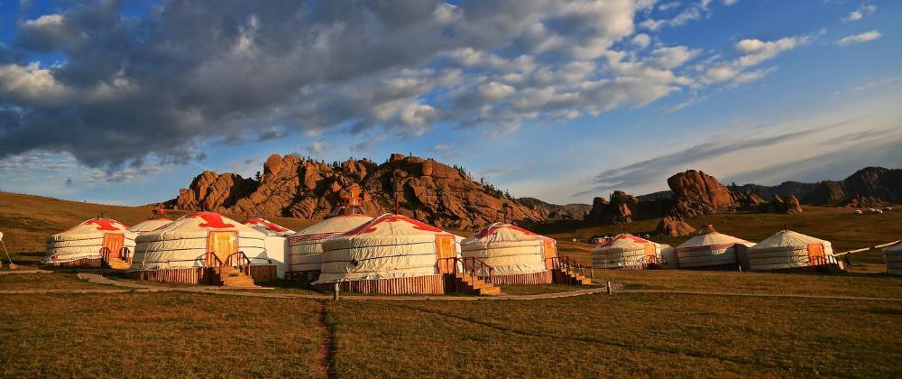 Mongolian yurts.